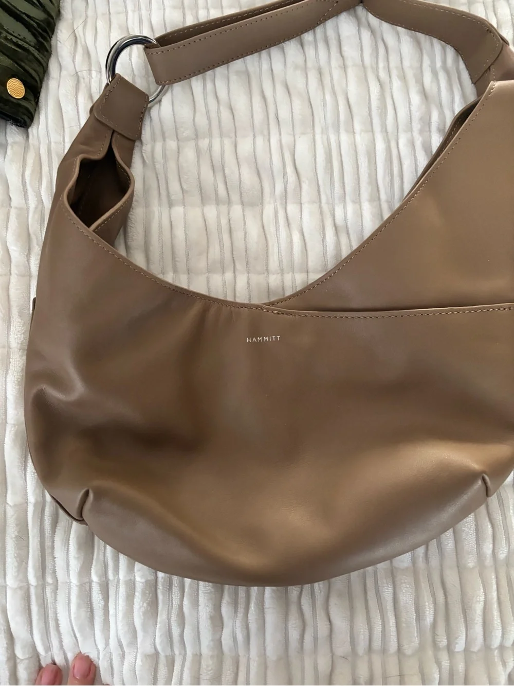 Hammitt Taupe Shoulder Hobo with Stud Accents
